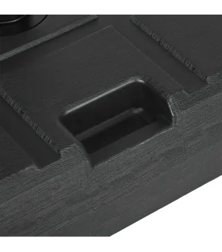 Soporte para Parasol Rellenable de Agua 30 kg y Arena 40 kg para Poste de Paraguas de Ø38/48 mm 49x49x36,5 cm Negro