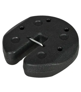 Pack de 4 Pesos para Carpas Plegables Rellenados con Cemento Bases para Toldo Pérgola Ø22x5,5 cm Negro
