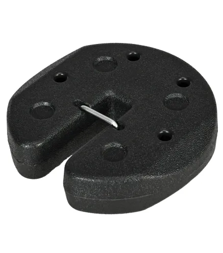 Pack de 4 Pesos para Carpas Plegables Rellenados con Cemento Bases para Toldo Pérgola Ø22x5,5 cm Negro