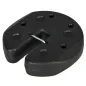 Pack de 4 Pesos para Carpas Plegables Rellenados con Cemento Bases para Toldo Pérgola Ø22x5,5 cm Negro