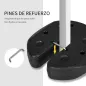 Pack de 4 Pesos para Carpas Plegables Rellenados con Cemento Bases para Toldo Pérgola Ø22x5,5 cm Negro