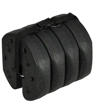 Pack de 4 Pesos para Carpas Plegables Rellenados con Cemento Bases para Toldo Pérgola Ø22x5,5 cm Negro