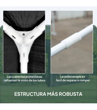 Cenador Exterior 4x3 m con 4 Mosquiteras Laterales 2 Puertas con Cremallera y 6 Orificios de Drenaje Gris Oscuro