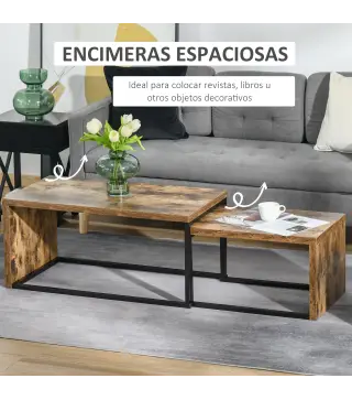 Juego de 2 Mesas de Centro