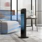 Ventilador de Torre 45W Ventilador Vertical Silencioso con 3 Velocidades Oscilación 70° para Salón Ø27x75 cm Negro