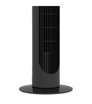 Ventilador de Torre 45W Ventilador Vertical Silencioso con 3 Velocidades Oscilación 70° para Salón Ø27x75 cm Negro