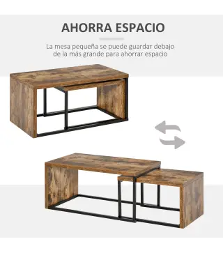 Juego de 2 Mesas de Centro