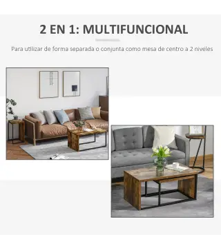 Juego de 2 Mesas de Centro