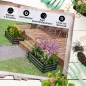 Set de 2 Jardineras de Exterior de Acero Rectangulares para Cultivos Plantas Flores para Patio 100x60x30 cm Gris Oscuro