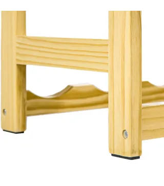 Botellero de Madera para 42 Botellas Botellero para Vino de 7 Niveles 63x25x102 cm Natural