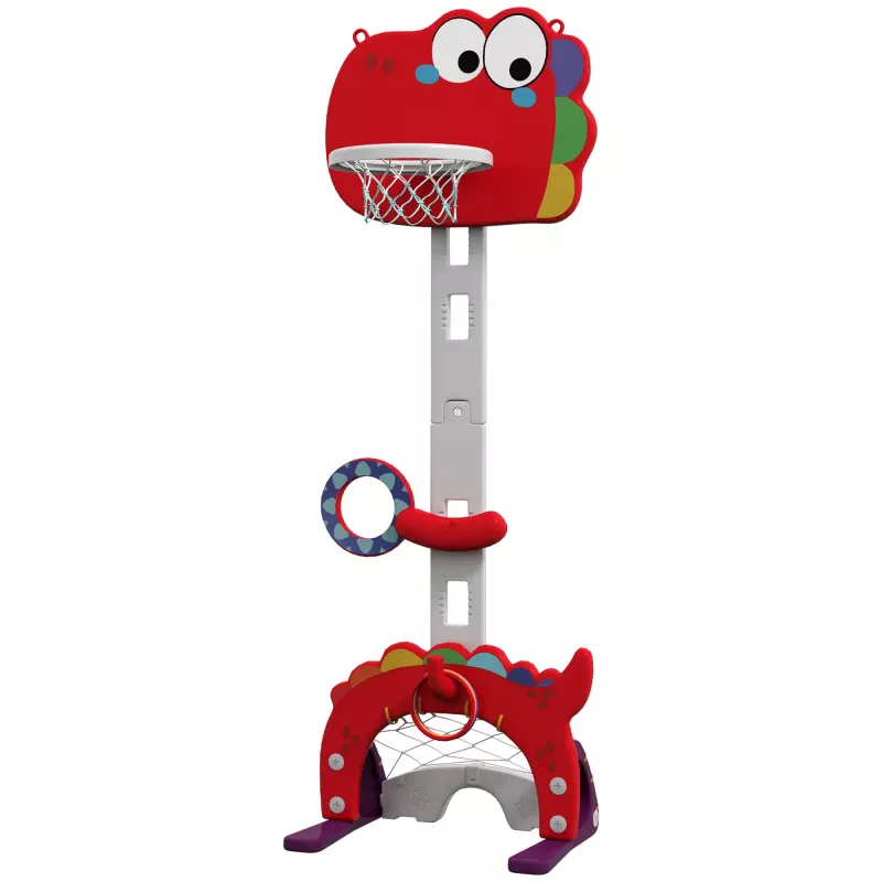 Canasta de Baloncesto para Niños Altura Ajustable con Fútbol Golf Lazo Juego de Lanzamiento de Pelota Rojo Canasta de Baloncesto para Niños Altura Ajustable con Fútbol Golf Lazo Juego de Lanzamiento de Pelota Rojo