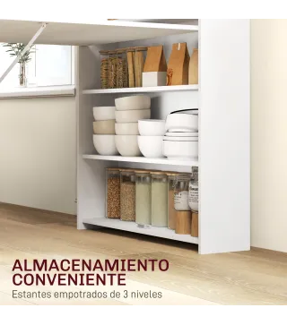 Mesa Plegable de Comedor Mesa de Cocina con Ala Abatible 4 Compartimentos Hasta 3 Personas 78,5x91x93 cm Blanco
