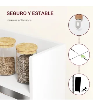 Mesa Plegable de Comedor Mesa de Cocina con Ala Abatible 4 Compartimentos Hasta 3 Personas 78,5x91x93 cm Blanco