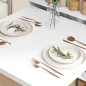 Mesa Plegable de Comedor Mesa de Cocina con Ala Abatible 4 Compartimentos Hasta 3 Personas 78,5x91x93 cm Blanco