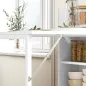 Mesa Plegable de Comedor Mesa de Cocina con Ala Abatible 4 Compartimentos Hasta 3 Personas 78,5x91x93 cm Blanco