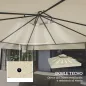 Toldo de Recambio 3x3 m con Techo Doble con Orificios de Drenaje y Protección UPF30+ Crema Solo Toldo NO Incluye Marco