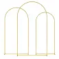 Set de 3 Arcos de Jardín para Rosas de Metal de 220/200/180 cm con Recubrimiento en Polvo para Patio Terraza Dorado Set de 3 Arcos de Jardín para Rosas de Metal de 220/200/180 cm con Recubrimiento en Polvo para Patio Terraza Dorado