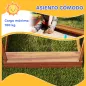 Arenero Infantil con Toldo 6 Banderines 2 Bandejas Grifo y Pizarra en Forma de Casa para Patio 124x116x146 cm Naranja