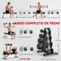 Juego de Mancuernas 2x2kg 2x5kg 2x8kg 2x10kg con Soporte de Almacenamiento para Ejercicio Entrenamiento Negro
