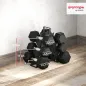 Juego de Mancuernas 2x4kg 2x6kg 2x8kg con Soporte de Almacenamiento para Ejercicio Entrenamiento Negro