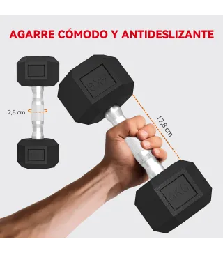 Juego de Mancuernas 2x4kg 2x6kg 2x8kg con Soporte de Almacenamiento para Ejercicio Entrenamiento Negro