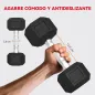 Juego de Mancuernas 2x4kg 2x6kg 2x8kg con Soporte de Almacenamiento para Ejercicio Entrenamiento Negro