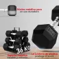 Juego de Mancuernas 2x4kg 2x6kg 2x8kg con Soporte de Almacenamiento para Ejercicio Entrenamiento Negro