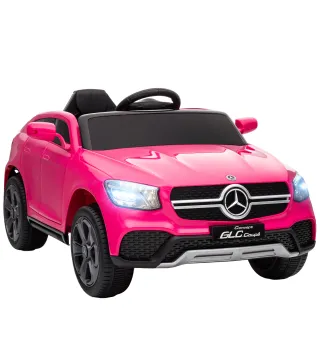 Coche Eléctrico para Niños Mercedes-Benz GLC Coupé 12V Mando a Distancia 2,4 G Motor Doble MP3 Rosa