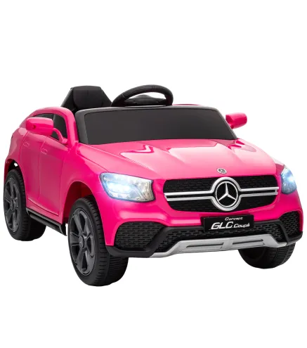 Coche Eléctrico para Niños Mercedes-Benz GLC Coupé 12V Mando a Distancia 2,4 G Motor Doble MP3 Rosa