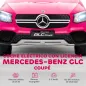 Coche Eléctrico para Niños Mercedes-Benz GLC Coupé 12V Mando a Distancia 2,4 G Motor Doble MP3 Rosa