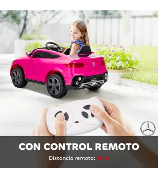 Coche Eléctrico para Niños Mercedes-Benz GLC Coupé 12V Mando a Distancia 2,4 G Motor Doble MP3 Rosa