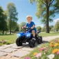 Quad Eléctrico para Niños 6 V Quad para Niños de 37 a 72 Meses Velocidad hasta 3 km/h Faros y Música 70x42x45 cm Azul