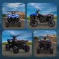 Quad Eléctrico para Niños 6 V Quad para Niños de 37 a 72 Meses Velocidad hasta 3 km/h Faros y Música 70x42x45 cm Azul