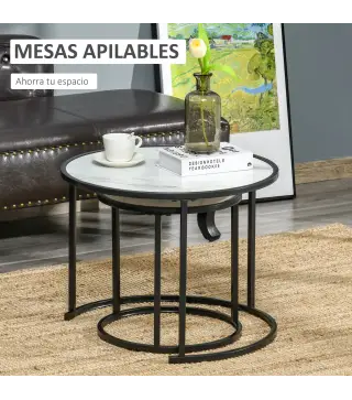 Juego de 2 Mesas Auxiliares