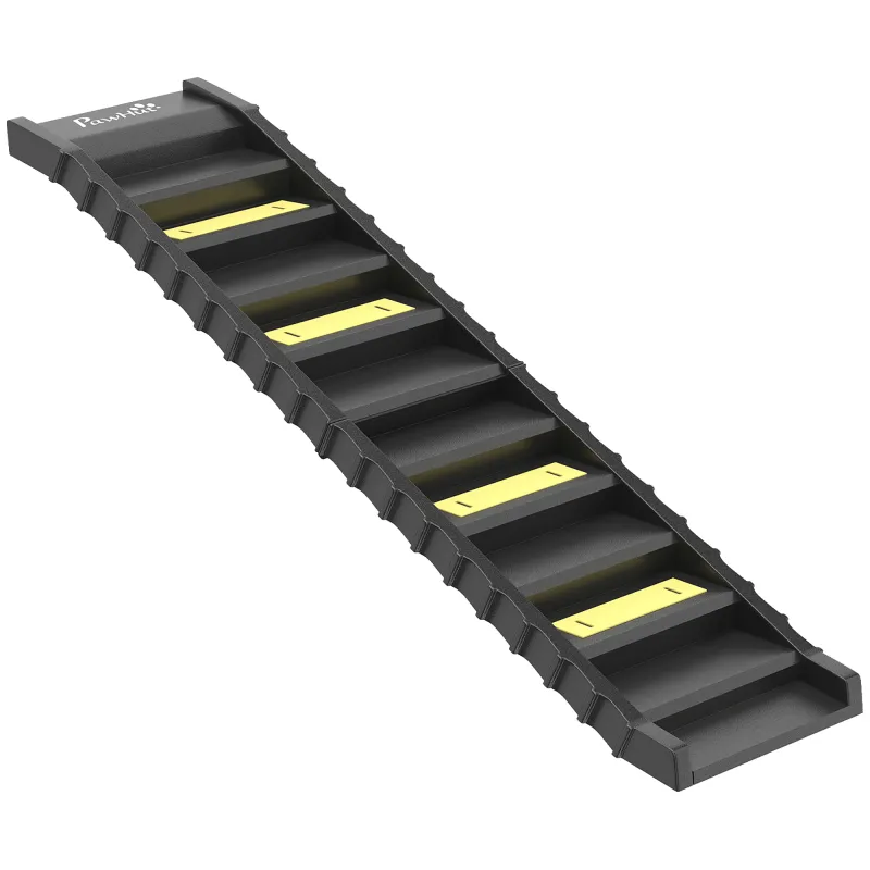 Rampa para Perros Plegable 154 cm Rampa para Perros para Coche Cama con 10 Escalones Antideslizantes Carga 25 kg Negro