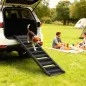 Rampa para Perros Plegable 154 cm Rampa para Perros para Coche Cama con 10 Escalones Antideslizantes Carga 68 kg Negro