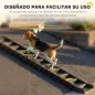Rampa para Perros Plegable 154 cm Rampa para Perros para Coche Cama con 10 Escalones Antideslizantes Carga 68 kg Negro