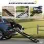 Rampa para Perros Plegable 154 cm Rampa para Perros para Coche Cama con 10 Escalones Antideslizantes Carga 68 kg Negro