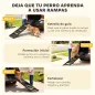 Rampa para Perros Plegable 154 cm Rampa para Perros para Coche Cama con 10 Escalones Antideslizantes Carga 68 kg Negro