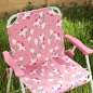 Conjunto de Mesa y Sillas Infantil de Jardín de 4 Piezas Sillas Plegables Sombrilla Desmontable Diseño Unicornios Rosa