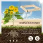 Huerto Urbano Arriate de Madera de Jardín Cuadrada Jardinera Macetero para Cultivos Plantas Flores Hierbas Terraza 100x100x16 cm