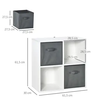 Estantería de 4 Cubos