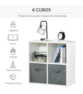 Estantería de 4 Cubos