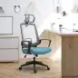 Silla de Oficina Ergonómica Silla Escritorio Giratoria con Altura Ajustable Soporte Lumbar Reposabrazos y Reposacabezas Regulabl