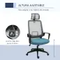 Silla de Oficina Ergonómica Silla Escritorio Giratoria con Altura Ajustable Soporte Lumbar Reposabrazos y Reposacabezas Regulabl