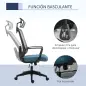 Silla de Oficina Ergonómica Silla Escritorio Giratoria con Altura Ajustable Soporte Lumbar Reposabrazos y Reposacabezas Regulabl