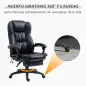 Silla de Masaje Reclinable con Altura Ajustable Reposapiés Retráctil y Control Remoto 68,5x68,5x113-121 cm Negro