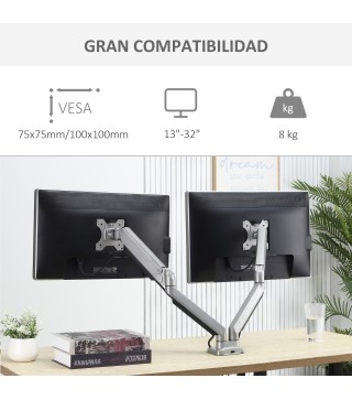 Soporte Monitor Doble