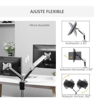 Soporte Monitor Doble