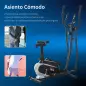 Bicicleta Elíptica con Resistencia Magnética Ajustable de 8 Niveles Bicicleta de Fitness con Sillín Regulable Pantalla LCD Pulsó